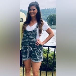 Cute and comfy camo overalls